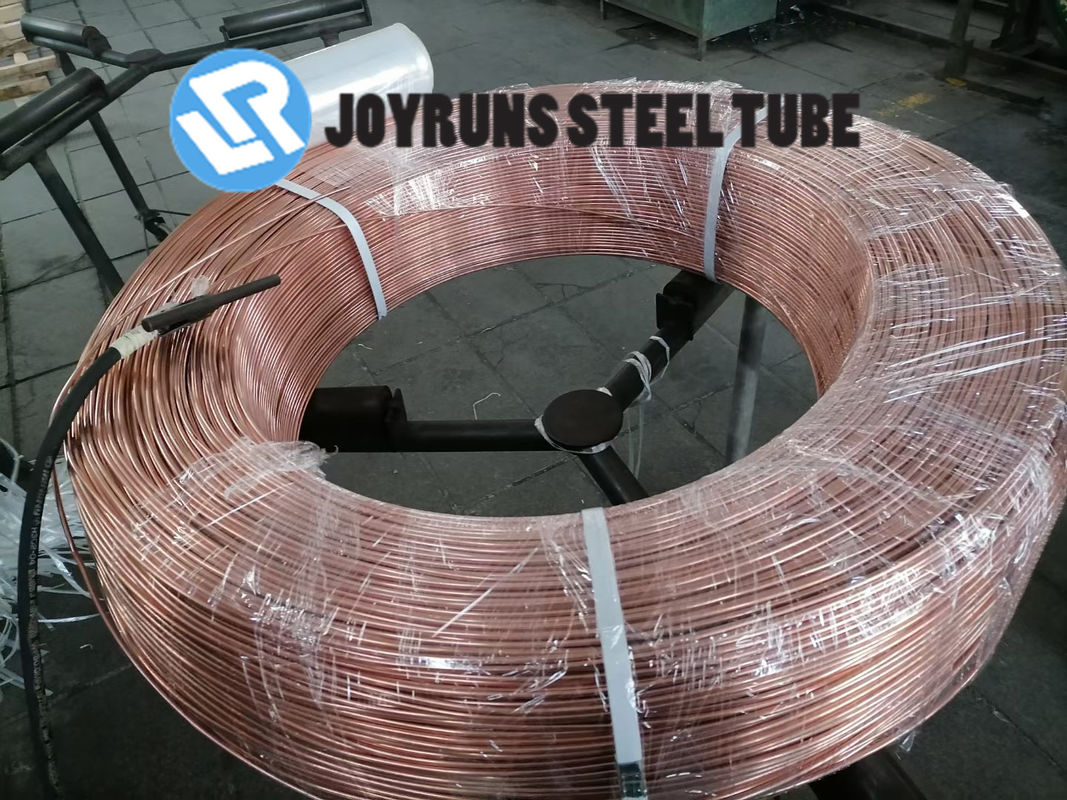 Brazed Single Wall Steel Tube EN10305-1 DC04 Copper Coated Bundy Tube 4.76*0.55mm