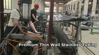 Welded stainless tube thin thickness